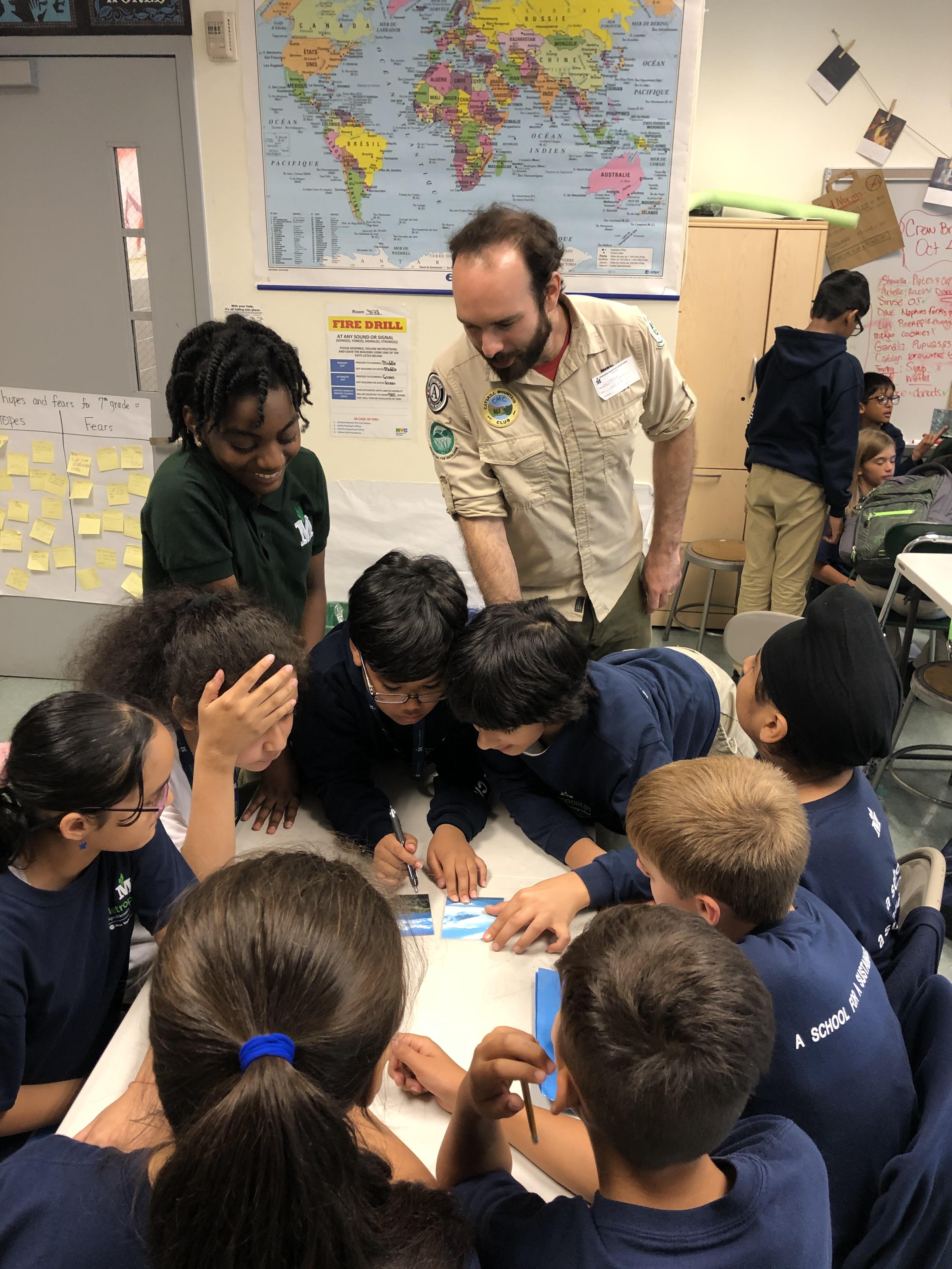 Trail Conference Trail Stewards taught outdoor and Leave No Trace lessons at schools in the region. Photo by Melissa Cascini.