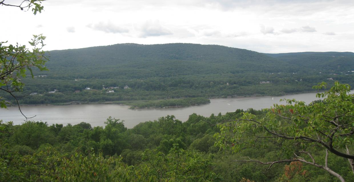 View of the Hudson River from the yellow-blazed trail at Manitoga - Photo by Daniel Chazin