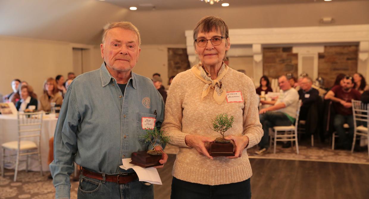 Trail Conference volunteer leaders Bob Jonas and Estelle Anderson. Photo by John Rahfield.