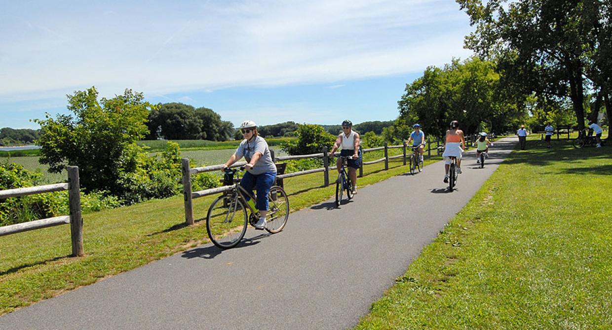 Niskayuna Rail Bike Path on the Empire State Trail. Photo from the Governor Cuomo Press Release