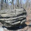 Unusual sandstone glacial erratic along the Summit Trail - Photo by Daniel Chazin