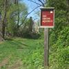 Sign that marks a turn into the Aqueduct route. Photo by Daniel Chazin.