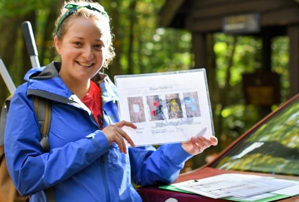 Trail Steward Melissa Teaching TrailMaintenance in the Catskills.