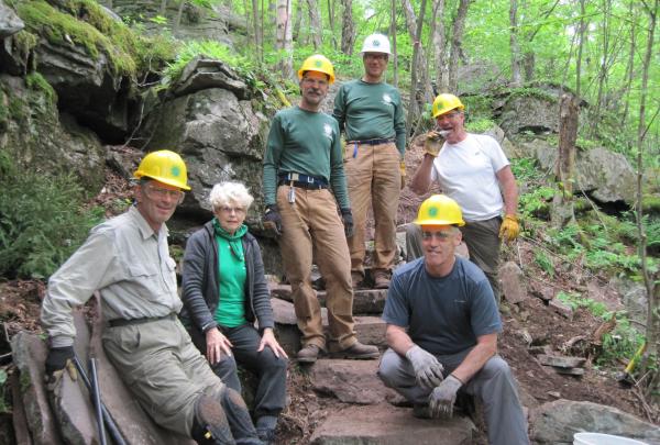 The Trail Crew working on Cross Mountain