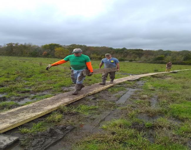 West Jersey Trail Crew replacing planking on the Pochuck section of the Appalachian Trail. 