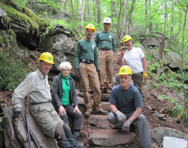 The Trail Crew working on Cross Mountain