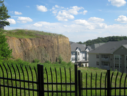 Cliff and housing development. Photo by Daniel Chazin.