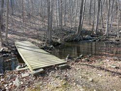 Footbridge on the Yellow Trail. Photo by Daniel Chazin.