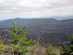 View over Dickie Barre, Sky Top and the Trapps from a rock ledge on the Beacon Hill Trail. Photo by Daniel Chazin. 