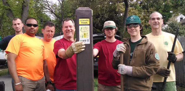 New trail markers for Lenape Trail